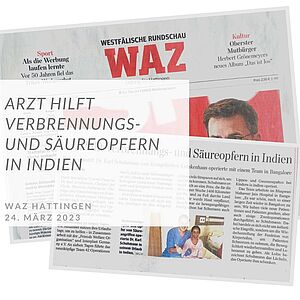 Titel WAZ Hattingen und Arrtikel Dr. Karl Schuhmann