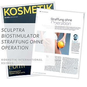 Cover und Innenseite Kosmetik International, Beitrag Dr. Schuhmann