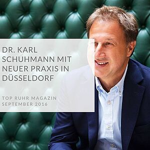 Dr. Karl Schuhmann auf grünem Sofa