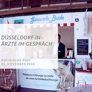 Dr. Karl Schuhmann in seinem Messestand auf der Düsseldorf IN