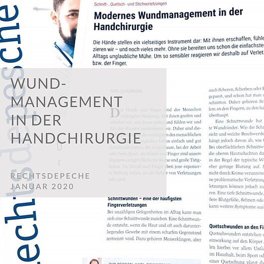 Wunden behandeln | Wundmanagement | Handchirurgie Dr Schuhmann